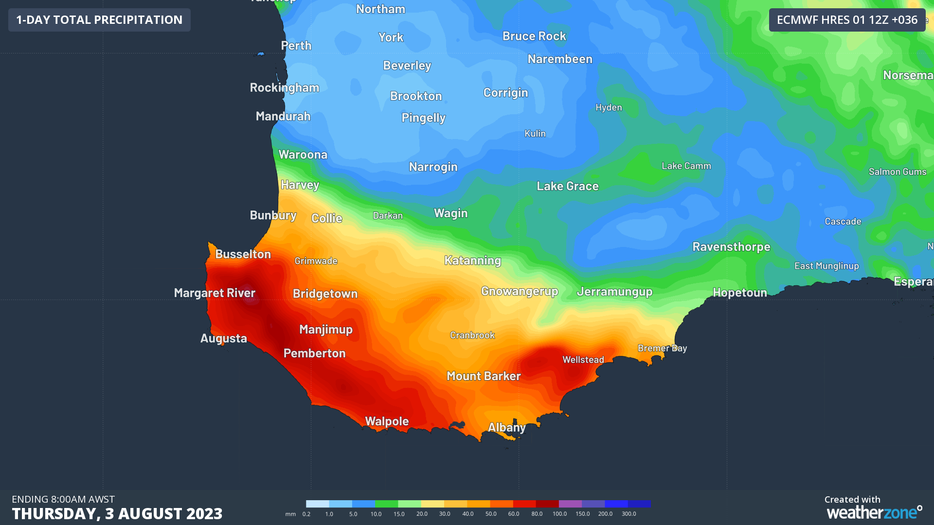 Severe winter weather lashing WA