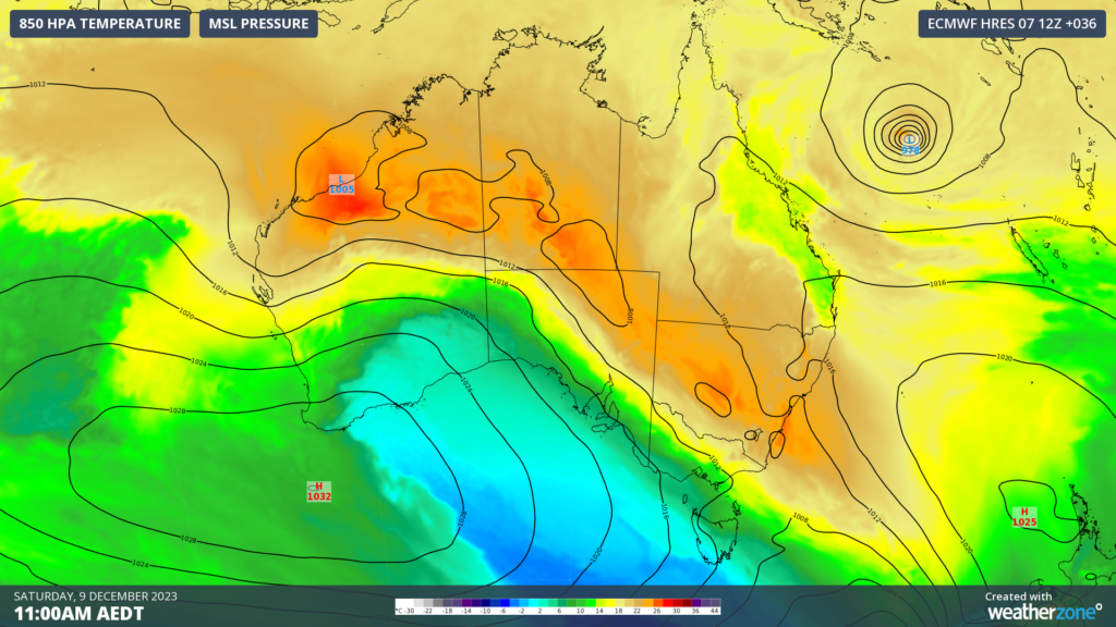 Huge temperature contrast to drive severe weather in southern Australia