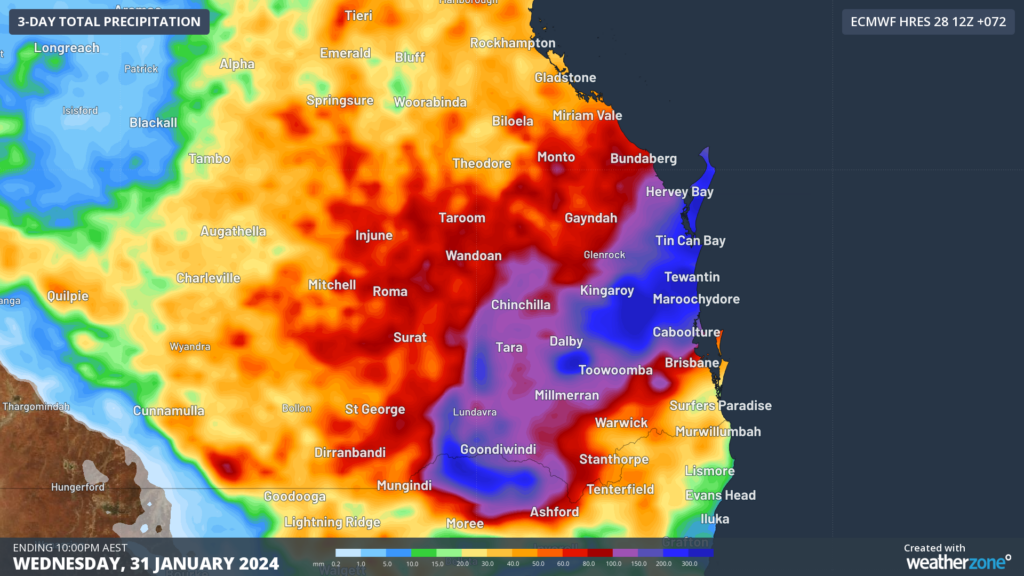 Intense rainfall to hit Southeast Qld